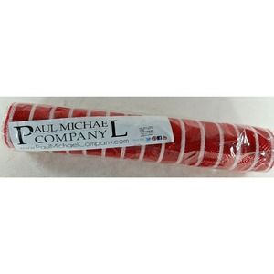 Christmas Decorative Mat Red and Silver Paul Mitchell Company